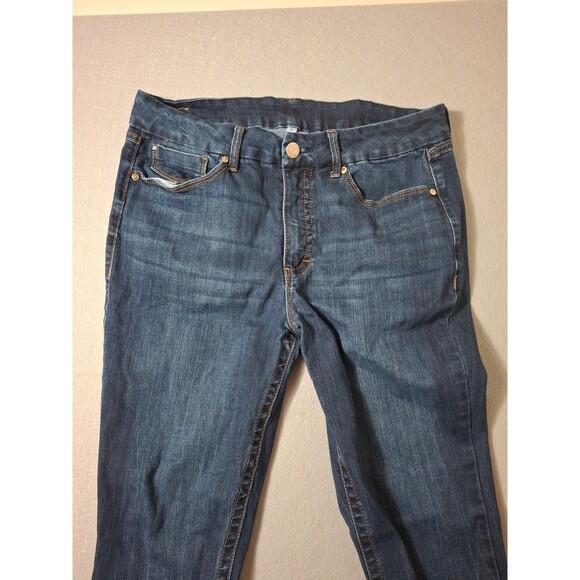 seven7 jeans Womens Sz 14 Blue Denim Classy Casual High Rise Tummless Slim Boot - Picture 5 of 11